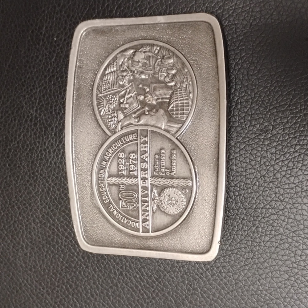 50th Anniversary Silver Belt Buckle